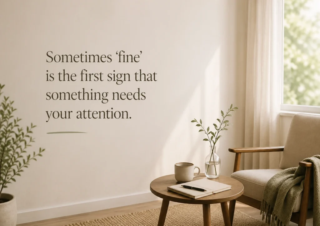 Quiet lifestyle image representing personal clarity and life balance